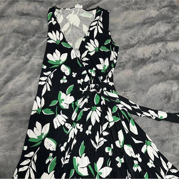 a new day Dresses & Skirts - A New Day Black Floral Wrap Dress - Size M